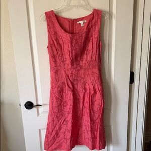 Banana Republic Coral Textured Midi Dress
